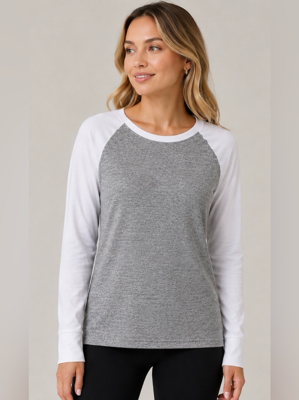 GAP Sweater pullover SMALL shirt top lightweight stretchy grey white casual
